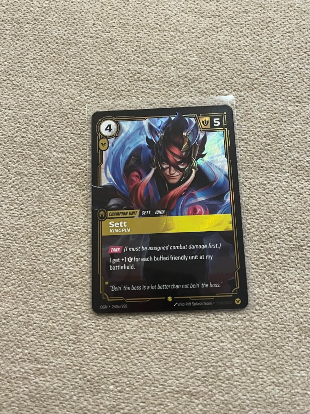 Sett, Kingpin (Alternate Art) - Origins (OGN) Riftbound: League of Legends Card
